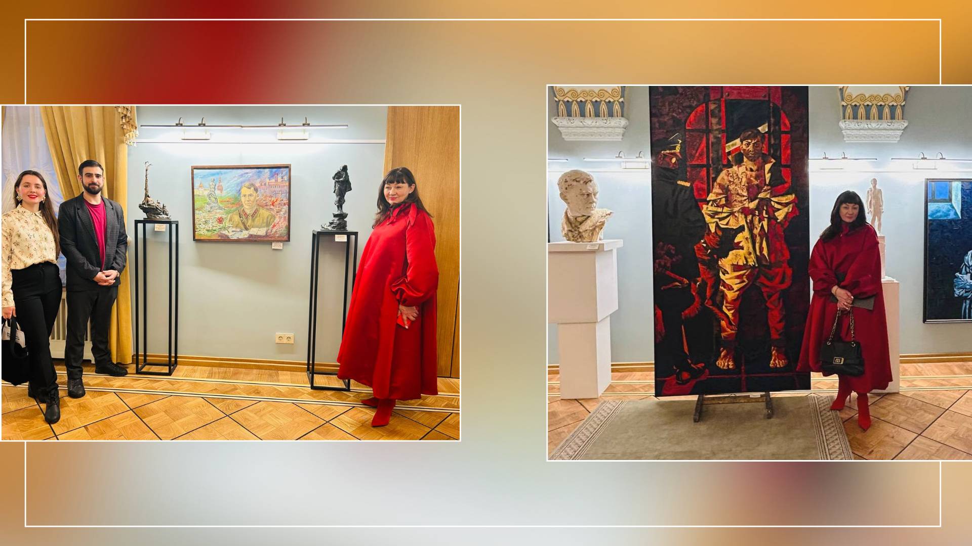 Фотоколлаж с открытия выставки «Не преклоню колен, палач, перед тобою…»